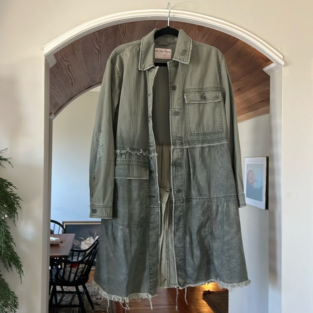 Free people green army coat